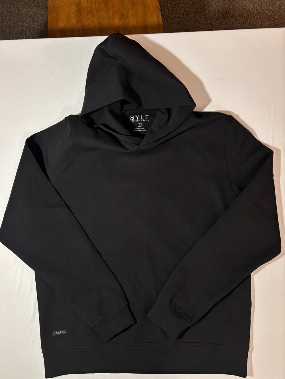 BYLT Premium Basics Black Performance Hoodie Size Large